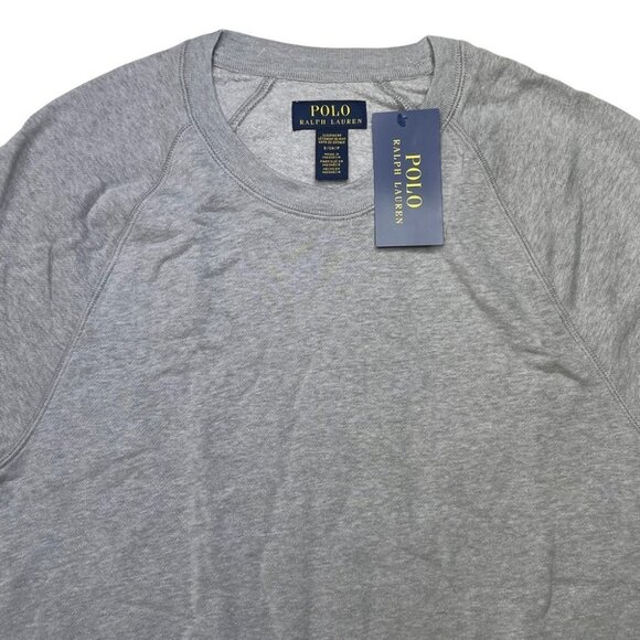 Polo Ralph Lauren Raglan Grey Crewneck Regular Fit Mens Sleepwear Sweatshirt - Picture 5 of 14